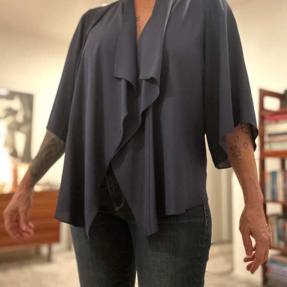 PHASE 8 KIMONO JACKET - NAVY, M - Picture 2 of 5